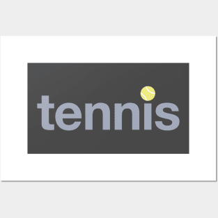 Tennis in gray Posters and Art